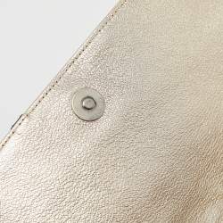 Pre Owned Versace Black Satin Studded Crystals Medusa Logo Clutch