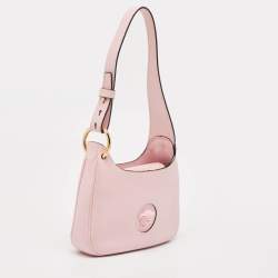 Versace Light Pink Leather La Medusa Shoulder Bag