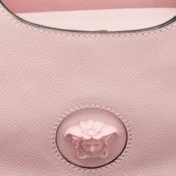Versace Light Pink Leather La Medusa Shoulder Bag