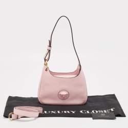 Versace Light Pink Leather La Medusa Shoulder Bag