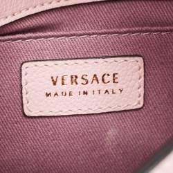 Versace Light Pink Leather La Medusa Shoulder Bag