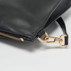 Versace Black Leather Virtus Crossbody Bag