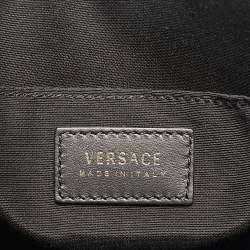 Versace Black Leather Virtus Crossbody Bag