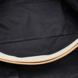 Pre Owned Versace White Leather La Medusa Shopper Tote