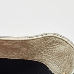 Pre Owned Versace White Leather La Medusa Shopper Tote