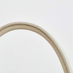 Pre Owned Versace White Leather La Medusa Shopper Tote