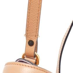 Pre Owned Versace Beige Leather Small La Medusa Flap Shoulder Bag