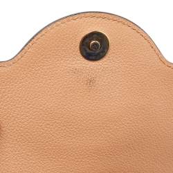 Pre Owned Versace Beige Leather Small La Medusa Flap Shoulder Bag