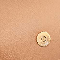 Pre Owned Versace Beige Leather Small La Medusa Flap Shoulder Bag