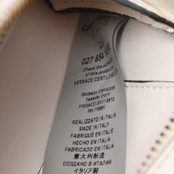 Versace White Leather Tribute Medallion Satchel