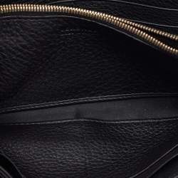 Versace Black Leather Medusa Flap Continental Wallet
