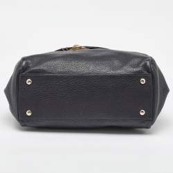 Versace Black Leather Altea Medusa Flap Shoulder Bag