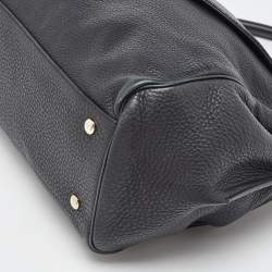 Versace Black Leather Altea Medusa Flap Shoulder Bag