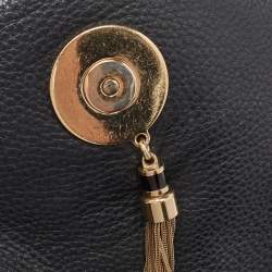 Versace Black Leather Altea Medusa Flap Shoulder Bag