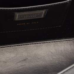 مملوكة مسبقًا Versace Black/Yellow Baroque Print Leather Icon Medusa Shoulder Bag