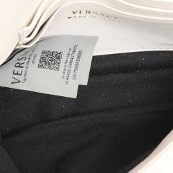 Pre Owned Versace White Quilted Leather La Medusa Chain Crossbody Bag