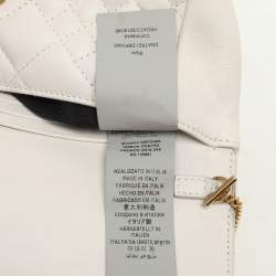 Pre Owned Versace White Quilted Leather La Medusa Chain Crossbody Bag