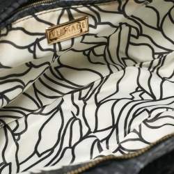 Versace Navy Blue Fur and Python Medusa Shoulder Bag