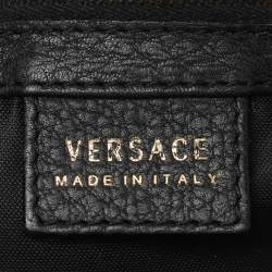 Versace Black Leather Satchel