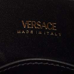 Pre Owned Versace Black Leather Small Medusa '95 Tote