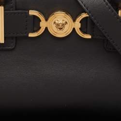 Pre Owned Versace Black Leather Small Medusa '95 Tote