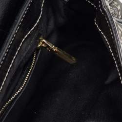 Versace Black Signature Canvas and Leather Vintage Medusa Shoulder Bag