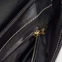 Versace Black Signature Canvas and Leather Vintage Medusa Shoulder Bag