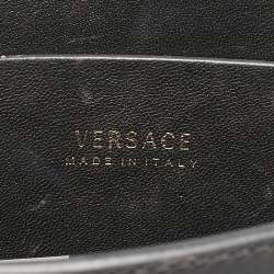 Versace Black Leather Virtus Convertible Belt Bag