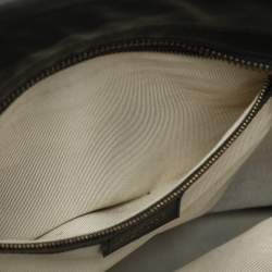 Versace Black Leather and Patent Leather Vanitas Tote