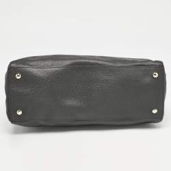 Versace Black Leather La Medusa Tote