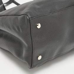 Versace Black Leather La Medusa Tote