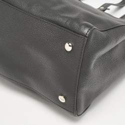 Versace Black Leather La Medusa Tote