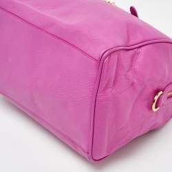 Versace Pink Leather Palazzo Medusa Boston Bag