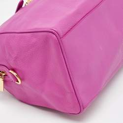 Versace Pink Leather Palazzo Medusa Boston Bag
