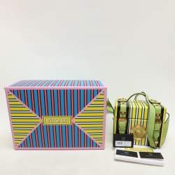 Versace Multicolor Striped Leather Medusa Vanity Box
