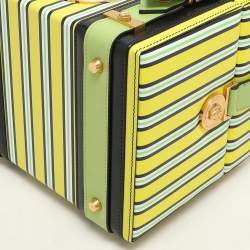 Versace Multicolor Striped Leather Medusa Vanity Box