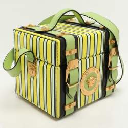 Versace Multicolor Striped Leather Medusa Vanity Box