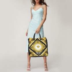 Versace Multicolor Baroque Print Fabric Tote