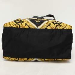 Versace Multicolor Baroque Print Fabric Tote