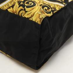 Versace Multicolor Baroque Print Fabric Tote