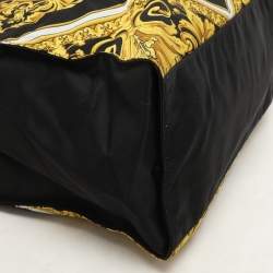 Versace Multicolor Baroque Print Fabric Tote