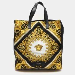 Versace Multicolor Baroque Print Fabric Tote