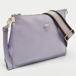 Versace Lavender Leather Medusa Shoulder Bag
