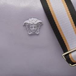 Versace Lavender Leather Medusa Shoulder Bag