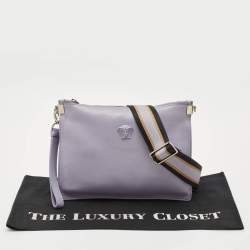 Versace Lavender Leather Medusa Shoulder Bag