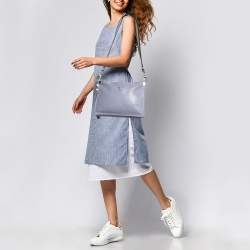 Versace Lavender Leather Medusa Shoulder Bag