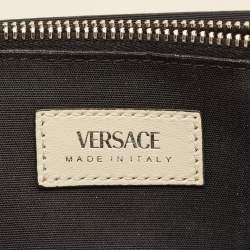 Pre Owned Versace Pale Gold Quilted Leather Medusa Chain Clutch