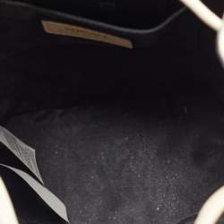 Pre Owned Versace Cream Quilted Leather Medusa Drawstring Bucket Bag