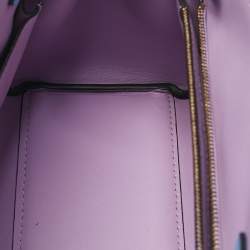 Versace Blue Leather La Medusa Top Handle Bag