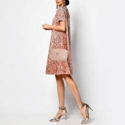 Versace Light Pink Leather Medusa Palazzo Camera Crossbody Bag